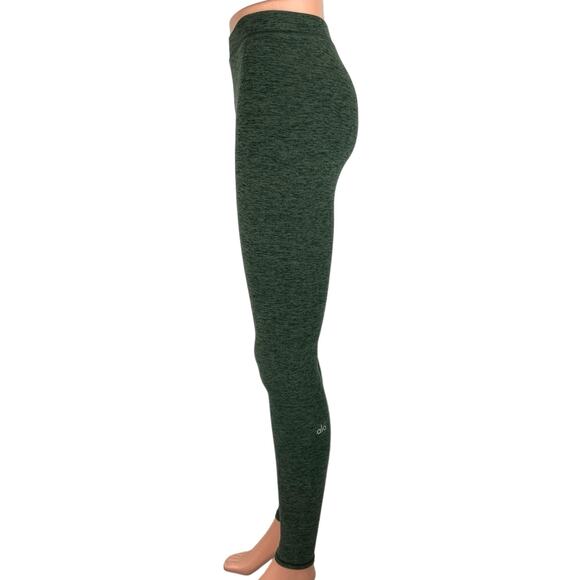 Alo Yoga Green Mid Rise Activewear Athletic Fitness Ankle Leggings Pants Sz XS - Picture 3 of 5